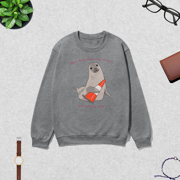 Neil The Seal Sweatshirt Neil Loves Chaos Way Shirt Neil The Seal Viral Animal Crewneck