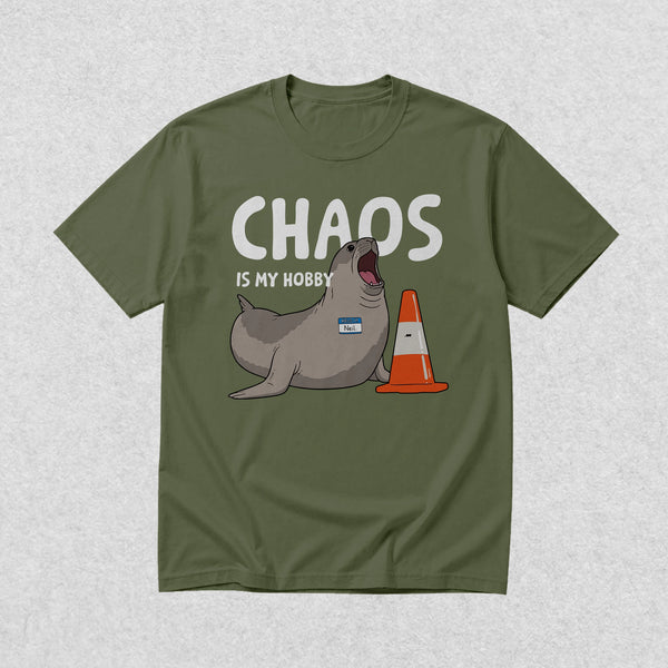 Neil The Seal T-Shirt Chaos is My Hobby Shirt Neil The Seal Viral Animal Tee