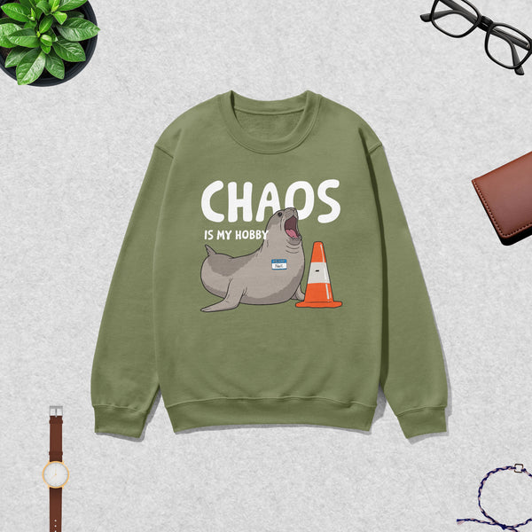Neil The Seal Sweatshirt Chaos is My Hobby Shirt Neil The Seal Viral Animal Crewneck