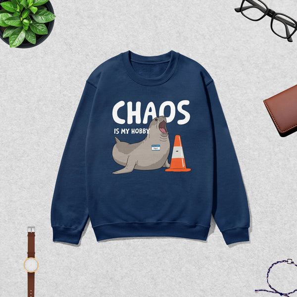 Neil The Seal Sweatshirt Chaos is My Hobby Shirt Neil The Seal Viral Animal Crewneck
