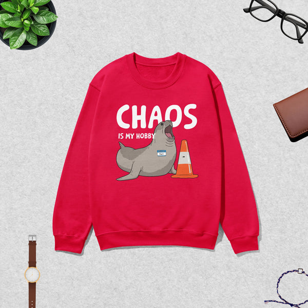 Neil The Seal Sweatshirt Chaos is My Hobby Shirt Neil The Seal Viral Animal Crewneck