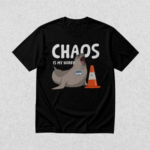 Neil The Seal T-Shirt Chaos is My Hobby Shirt Neil The Seal Viral Animal Tee