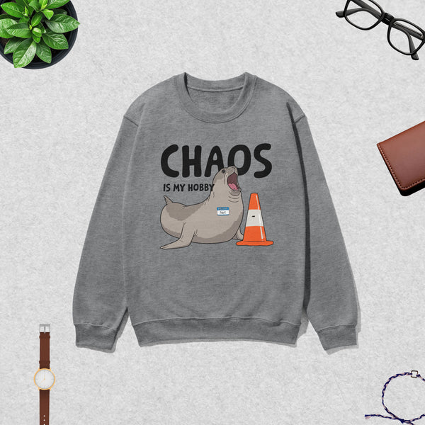 Neil The Seal Sweatshirt Chaos is My Hobby Shirt Neil The Seal Viral Animal Crewneck