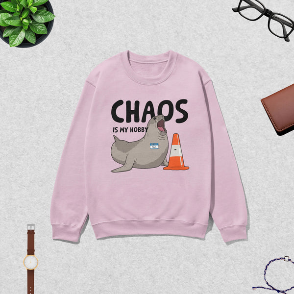 Neil The Seal Sweatshirt Chaos is My Hobby Shirt Neil The Seal Viral Animal Crewneck