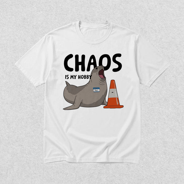 Neil The Seal T-Shirt Chaos is My Hobby Shirt Neil The Seal Viral Animal Tee
