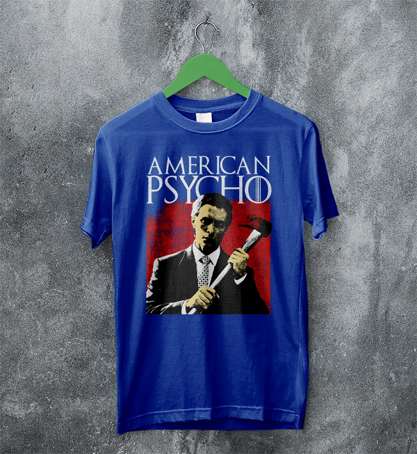 American Psycho T-Shirt Patrick Bateman Holding Axe Shirt Psycho Movie Tee