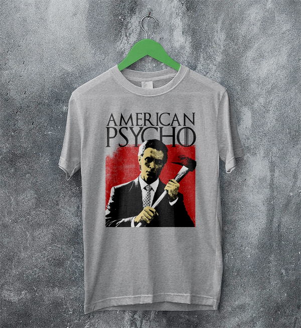 American Psycho T-Shirt Patrick Bateman Holding Axe Shirt Psycho Movie Tee