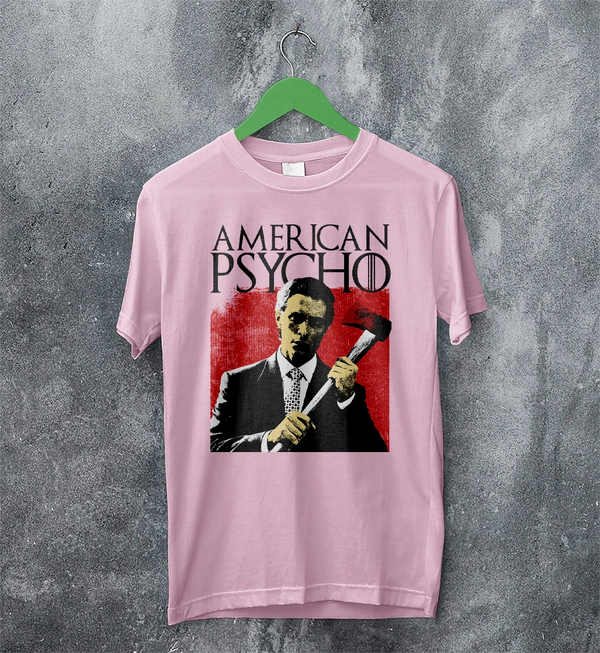 American Psycho T-Shirt Patrick Bateman Holding Axe Shirt Psycho Movie Tee