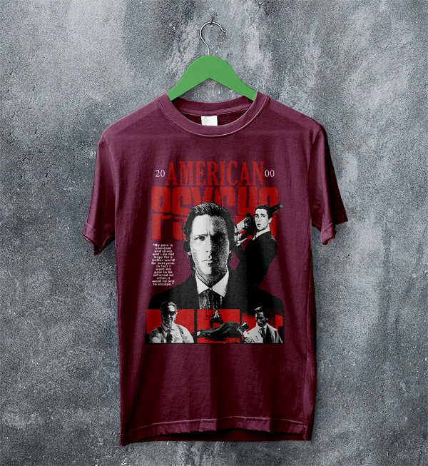 American Psycho 2000s T-Shirt Vintage Patrick Bateman Shirt Psycho Movie Tee