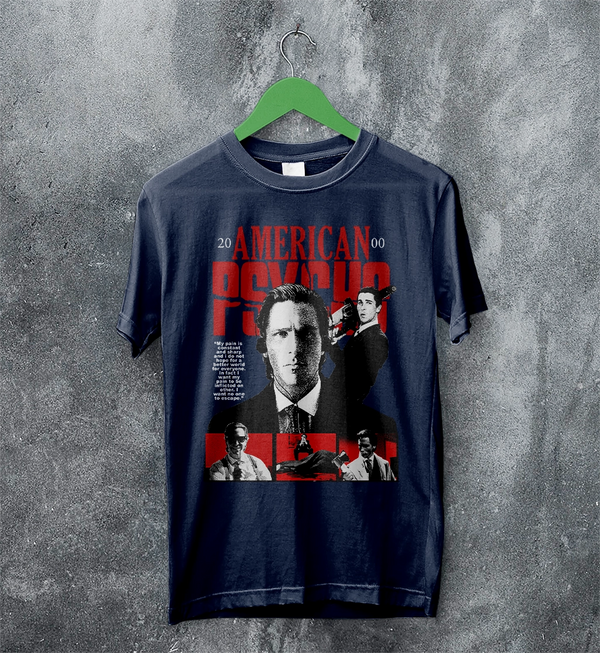 American Psycho 2000s T-Shirt Vintage Patrick Bateman Shirt Psycho Movie Tee