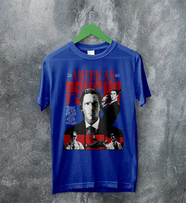 American Psycho 2000s T-Shirt Vintage Patrick Bateman Shirt Psycho Movie Tee