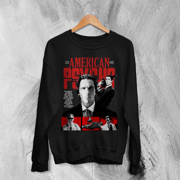 American Psycho 2000s Sweatshirt Vintage Patrick Bateman Shirt Psycho Movie Crewneck