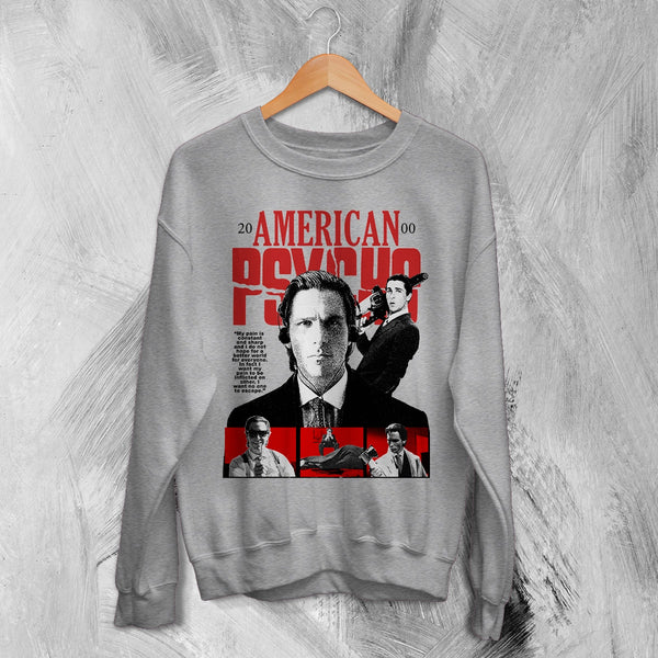 American Psycho 2000s Sweatshirt Vintage Patrick Bateman Shirt Psycho Movie Crewneck