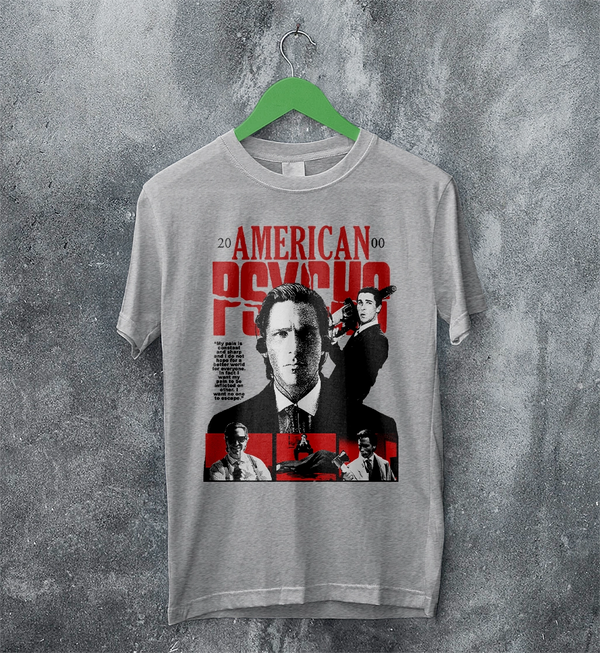 American Psycho 2000s T-Shirt Vintage Patrick Bateman Shirt Psycho Movie Tee