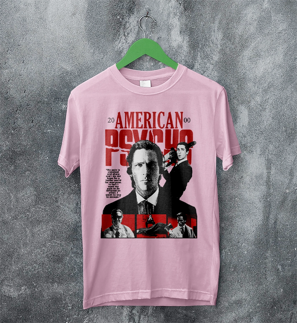 American Psycho 2000s T-Shirt Vintage Patrick Bateman Shirt Psycho Movie Tee