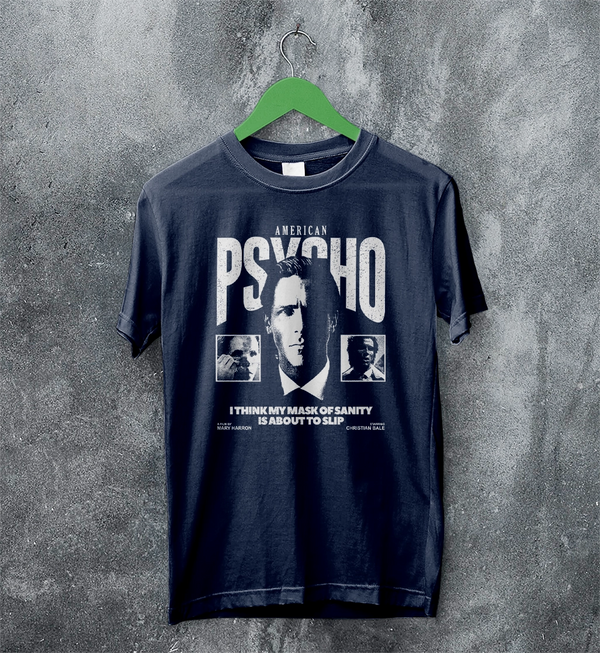 American Psycho Sanity T-Shirt Movie Patrick Bateman Shirt Mask of Sanity Tee