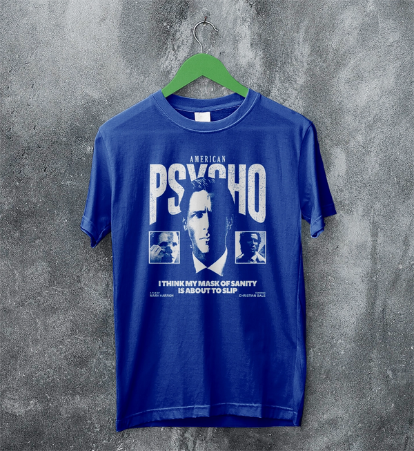 American Psycho Sanity T-Shirt Movie Patrick Bateman Shirt Mask of Sanity Tee