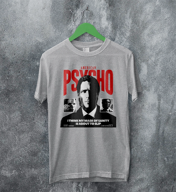 American Psycho Sanity T-Shirt Movie Patrick Bateman Shirt Mask of Sanity Tee