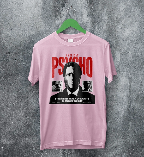 American Psycho Sanity T-Shirt Movie Patrick Bateman Shirt Mask of Sanity Tee