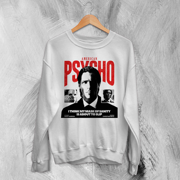 American Psycho Sanity Sweatshirt Movie Patrick Bateman Shirt Mask of Sanity Crewneck
