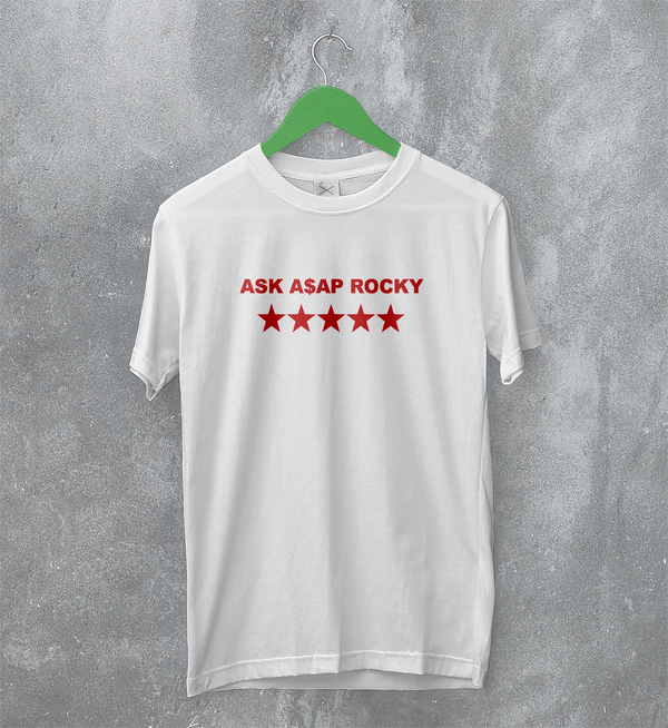 Asap Rocky T-Shirt Flacko Ask ASAP Rocky Shirt Star Hiphop Rap Tee