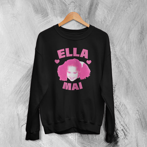 Retro Ella Mai Sweatshirt RnB Meme Face Ella Mai Shirt Vintage 90s R&B Music Crewneck