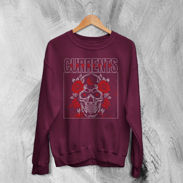 Currents Sweatshirt Metalcore Currents Band Shirt Punk Skull Rose Crewneck