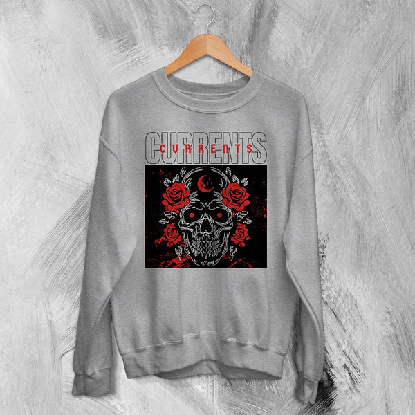 Currents Sweatshirt Metalcore Currents Band Shirt Punk Skull Rose Crewneck