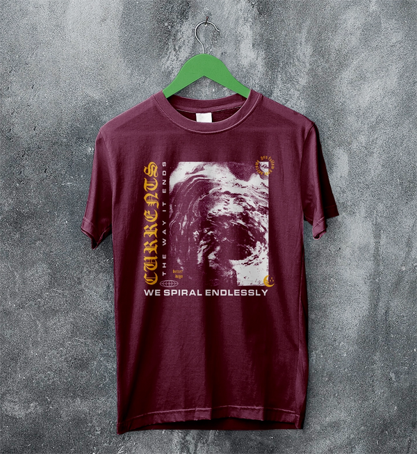 Currents Album T-Shirt The Way is Ends Currents Shirt Metalcore Band Tee