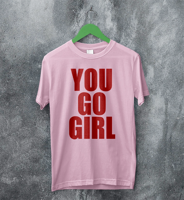 Jax Iconic T-Shirt Quote Women's Day Shirt You Go Girl Happy Bunny Tee