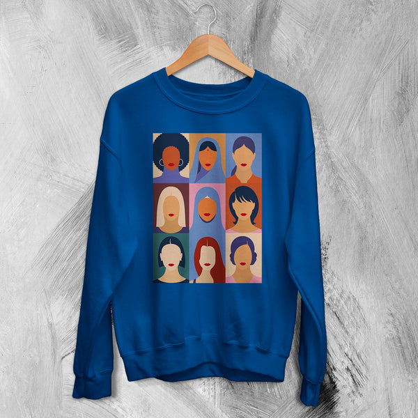 Girls Relations Sweatshirt Women's Day Shirt Club Feminist Crewneck Strong Women Gift