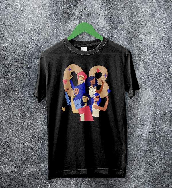 Women's Day T-Shirt 08 Y2K Shirt Sporty Y2K Number Tee Women Gift