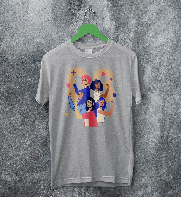 Women's Day T-Shirt 08 Y2K Shirt Sporty Y2K Number Tee Women Gift