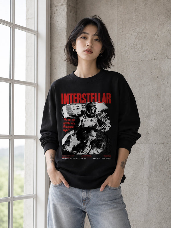 Interstellar Space Sweatshirt Christopher Nolan Interstellar Shirt Sci-fi Movie Crewneck