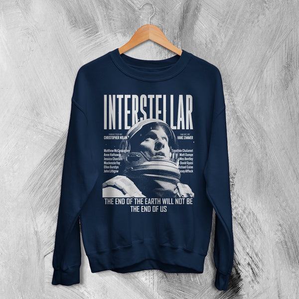 Interstellar Astronaut Sweatshirt Directed By Christopher Nolan Shirt Interstellar Movie Crewneck