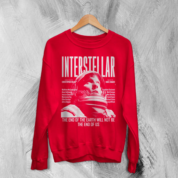 Interstellar Astronaut Sweatshirt Directed By Christopher Nolan Shirt Interstellar Movie Crewneck