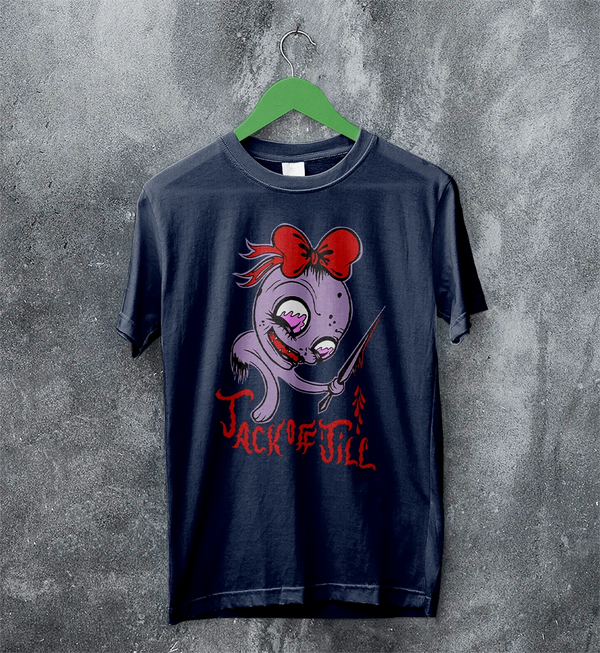 Jack Off Jill T-Shirt Goth Pink Grrrl Jack Off Jill Shirt Artsy Rock Tee