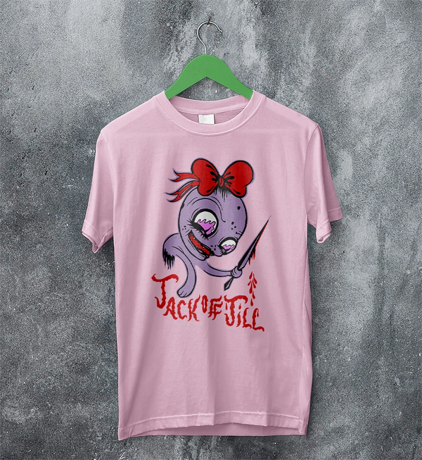 Jack Off Jill T-Shirt Goth Pink Grrrl Jack Off Jill Shirt Artsy Rock Tee