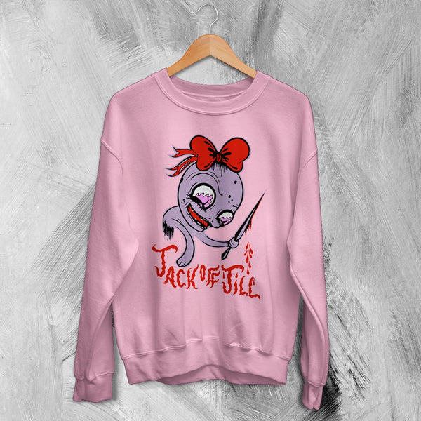 Jack Off Jill Sweatshirt Goth Pink Grrrl Jack Off Jill Shirt Artsy Rock Crewneck
