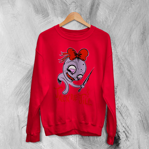 Jack Off Jill Sweatshirt Goth Pink Grrrl Jack Off Jill Shirt Artsy Rock Crewneck