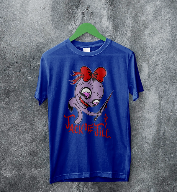 Jack Off Jill T-Shirt Goth Pink Grrrl Jack Off Jill Shirt Artsy Rock Tee