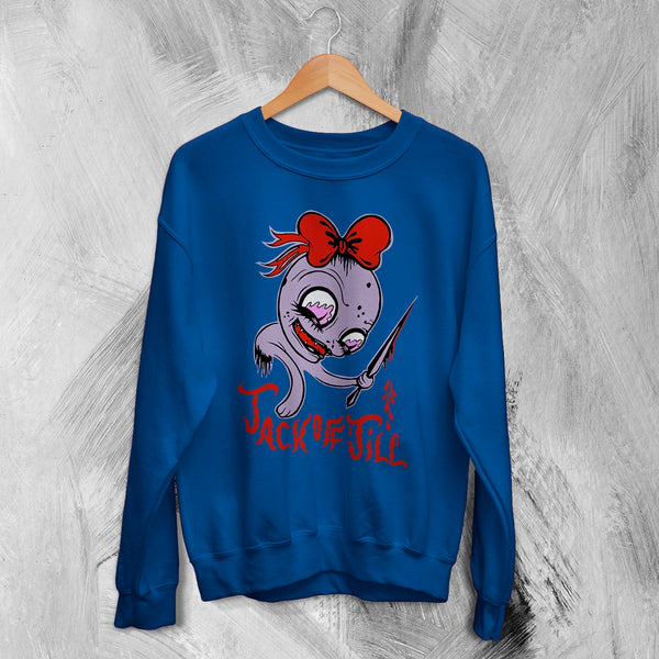 Jack Off Jill Sweatshirt Goth Pink Grrrl Jack Off Jill Shirt Artsy Rock Crewneck
