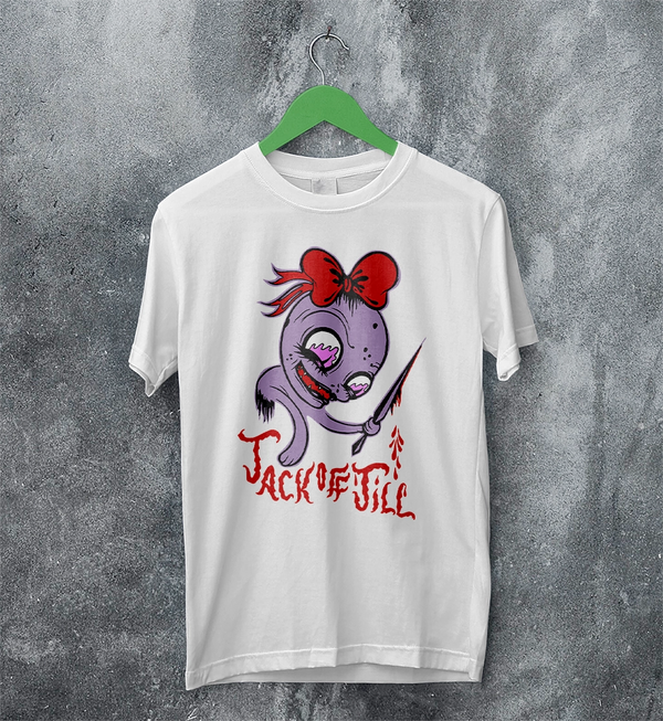 Jack Off Jill T-Shirt Goth Pink Grrrl Jack Off Jill Shirt Artsy Rock Tee