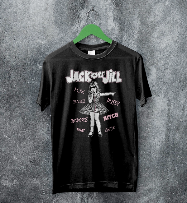 Jack Off Jill Grrrl T-Shirt Daddys Little Cannibal Jack Off Jill Shirt Goth Artsy Tee
