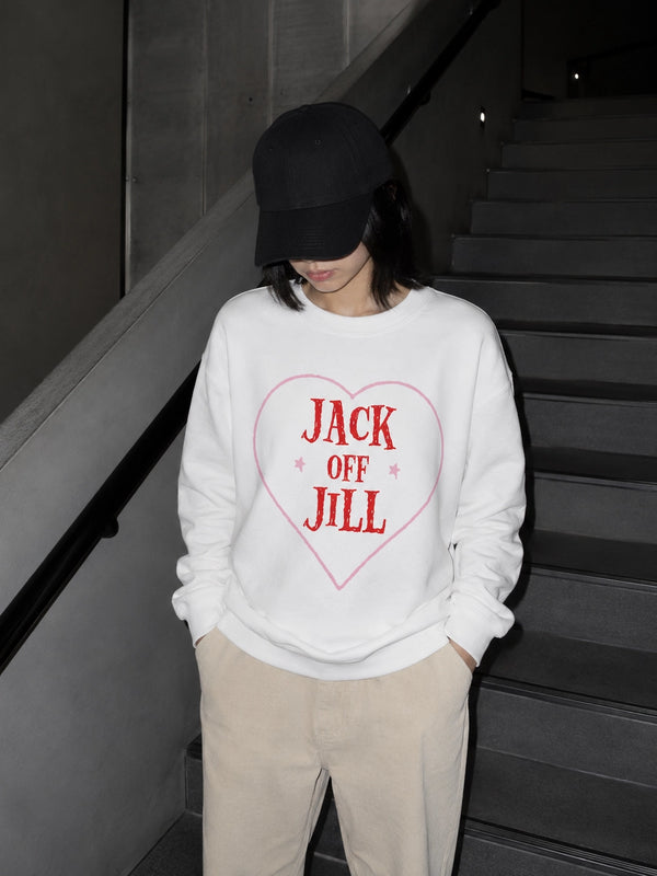 Jack Off Jill Sweatshirt Love Goth Jack Off Jill Shirt Gothic Simple Artsy Crewneck