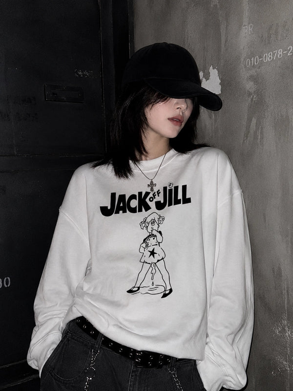 Jack Off Jill Devil Goth Sweatshirt Gothic Lolita Jack Off Jill Shirt Oni Artsy Crewneck