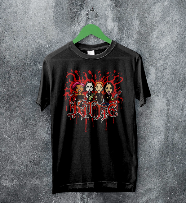 Kittie Band Blood Artsy T-Shirt Metalcore Girl Kittie Shirt Heavy Metal Members Tee
