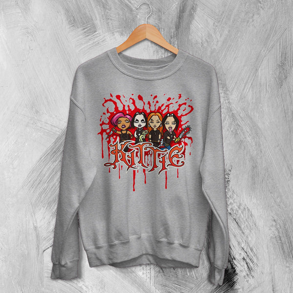 Kittie Band Blood Artsy Sweatshirt Metalcore Girl Kittie Shirt Heavy Metal Members Crewneck