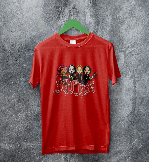 Kittie Band Blood Artsy T-Shirt Metalcore Girl Kittie Shirt Heavy Metal Members Tee
