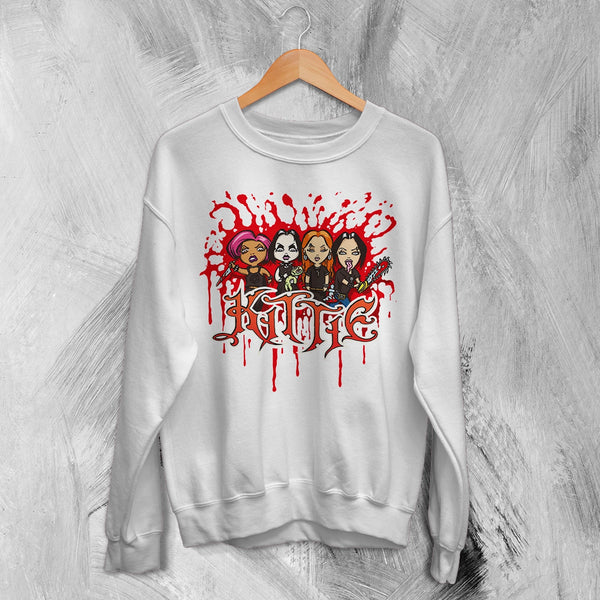 Kittie Band Blood Artsy Sweatshirt Metalcore Girl Kittie Shirt Heavy Metal Members Crewneck